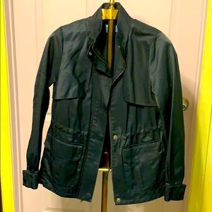 Navy short trench jacket